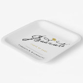 Graduate Script Grad Cap Simple Graduation Party Pappteller (Gewinkelt)