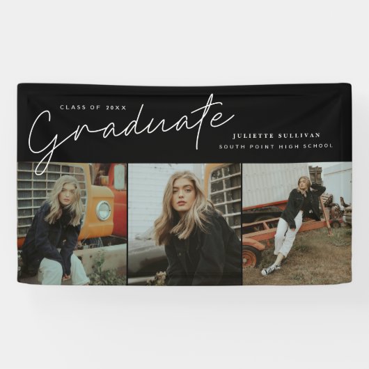 Graduate-Script-Graduierung Partei 3 Foto-Banner Banner (Horizontal)