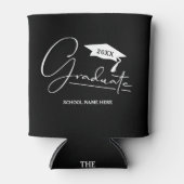 Graduate Script mit Graduation Cap Black Dosenkühler (Vorderseite)