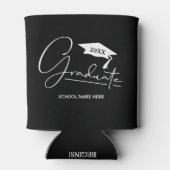 Graduate Script mit Graduation Cap Black Dosenkühler (Rückseite)