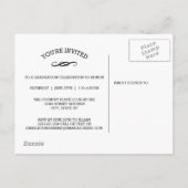 Graduate Script - Postcard Einladungspostkarte (Rückseite)