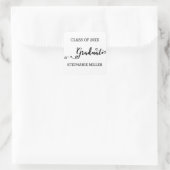 Graduate Script - Square Sticker (Tasche)