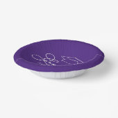 Graduate Script und Grad Cap auf Lila Pappteller (Gewinkelt)