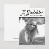 Graduate Script Vertikal - 3x5 Grad Ankündigung (Vorne/Hinten)
