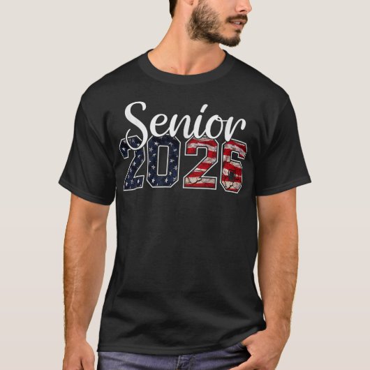 Graduate Senior Class of 2026 Abschluss American T-Shirt (Vorderseite)