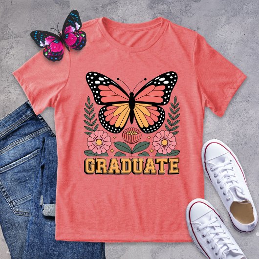Graduate Shirt - Bold Monarch Butterfly Abschluss