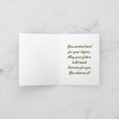 Graduate Silhouette Faltes Grußkarte Karte (Innenseite)