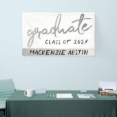 Graduate Silver Script | Trendy Imitats Metallic Banner (Messeveranstaltung)