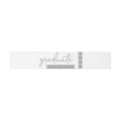 Graduate Silver Script | Trendy Imitats Metallic Einladungsbanderole (Flach)