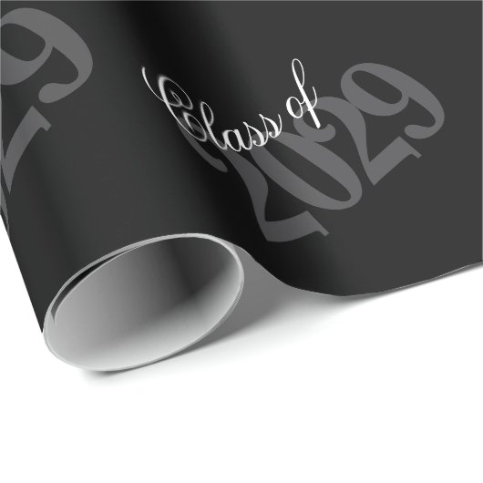 Graduate Silver Script | Trendy Imitats Metallic Geschenkpapier (Rolleneckpunkt)