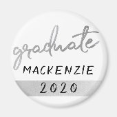 Graduate Silver Script | Trendy Imitats Metallic Magnet (Vorne)