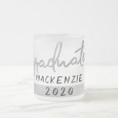 Graduate Silver Script | Trendy Imitats Metallic Mattglastasse (Mittel)