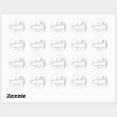Graduate Silver Script | Trendy Imitats Metallic Runder Aufkleber (Blatt)