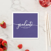 Graduate Simple Calligraphy Abschluss Lila Serviette (Beispiel)