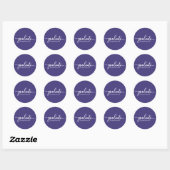 Graduate Simple Chic Calligrafy Abschluss Classi Runder Aufkleber (Blatt)