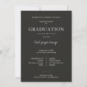 Graduate Simple Chic Trendy Script Photo Einladung (Rückseite)