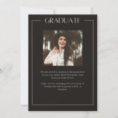 Graduate Simple Foto Ankündigung (Rückseite)