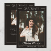 Graduate Simple Foto Ankündigung (Vorne/Hinten)