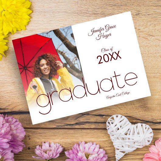 Graduate Simple Foto Modern Typografy Script