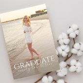 Graduate Simple Foto Template Stilvoll Minimalisti Einladung