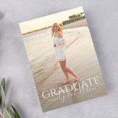 Graduate Simple Foto Template Stilvoll Minimalisti Einladung
