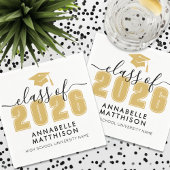 Graduate Simple Gold Abschluss Serviette