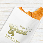 Graduate Simple Gold Typografy Retro Script Geschenktütchen