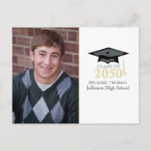 Graduate Simple Minimalistisch Foto Template Class Postkarte (Vorderseite)