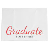 Graduate Simple Modern Class of Abschluss Große Geschenktüte (Vorderseite)