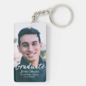 Graduate Simple Modern Foto Schlüsselanhänger (Rückseite)