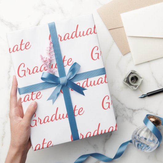 Graduate Simple Modern Minimalistisch Abschluss Geschenkpapier (Schenken)