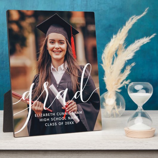 Graduate Simple Modern Script Classic Foto Fotoplatte (Seite)