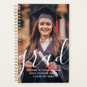 Graduate Simple Modern Script Classic Foto Planer (Vorderseite)