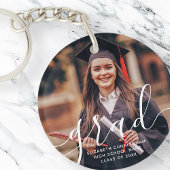 Graduate Simple Modern Script Classic Foto Schlüsselanhänger