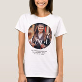 Graduate Simple Modern Script Classic Foto T-Shirt (Vorderseite)