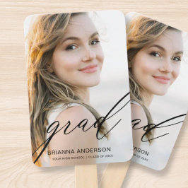 Graduate Simple Modern Script Minimalistisch Foto Fächer