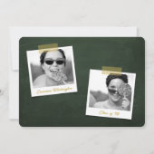 Graduate Simple Ribbon Chalkboard Graduation Party Einladung (Rückseite)