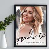 Graduate Simple Script Foto Graduation Party Signi Poster