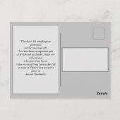 Graduate Simple Script Foto Vielen Dank Postkarte (Rückseite)