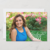 Graduate Simple Stylish Elegant Calligraphy Script Einladung (Vorderseite)