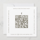 Graduate Simple Stylish Foto Modern Gold Square Einladung (Rückseite)