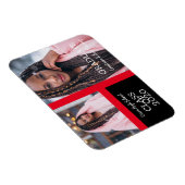 Graduate Simple Two Fotos Abschluss in Red Magnet (Rechte Seite)