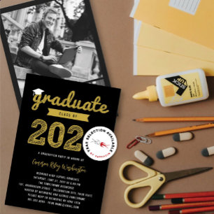 Graduate Sketch Class of 2025 3 Foto Grad Party Einladung