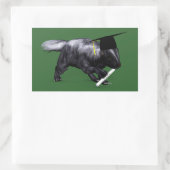 Graduate Skunk Rechteckiger Aufkleber (Tasche)