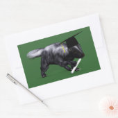 Graduate Skunk Rechteckiger Aufkleber (Umschlag)