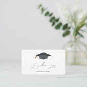 Graduate Student Signature Script Graduation Cap Visitenkarte (Stehend Vorderseite)