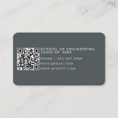 Graduate Student Signature Script Graduation Cap Visitenkarte (Rückseite)