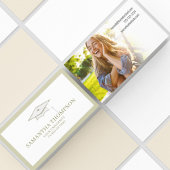 Graduate Student University Graduation Cap Foto Visitenkarte