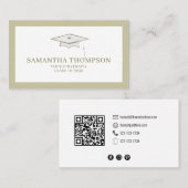 Graduate Student University Graduation Cap Gold Visitenkarte (Vorne/Hinten)