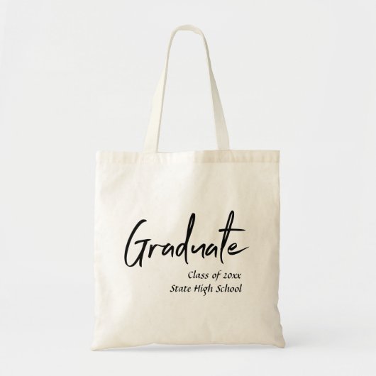 Graduate-Tasche mit Monogramm und Name Tragetasche (Vorne)